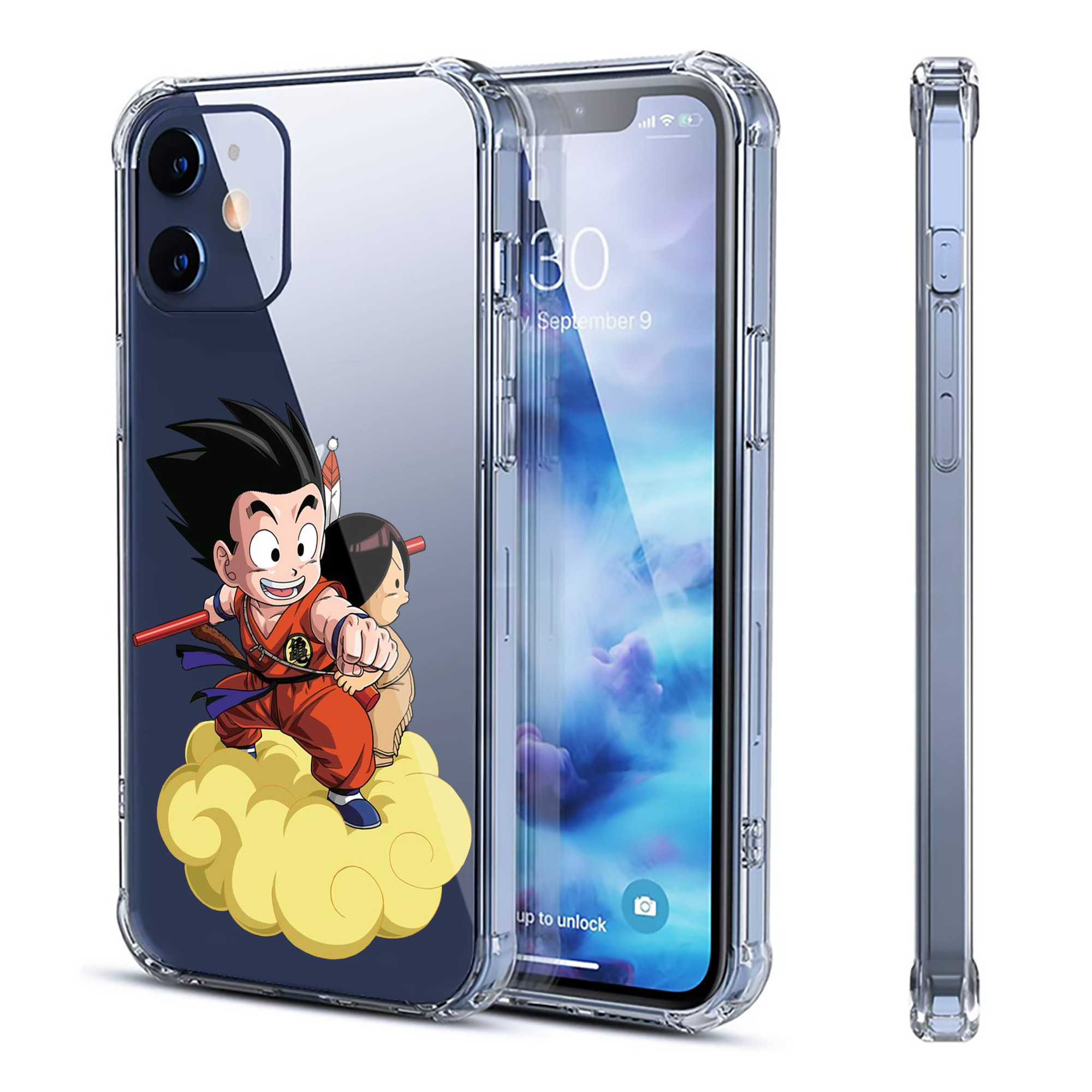（画像用） ドラゴンボール 孫悟空（そん ごくう）Son Goku カカロット DRAGON BALL Kakarotto 【iPhone 12シリーズ対応】透明スマホケース（クリアソフトケース）